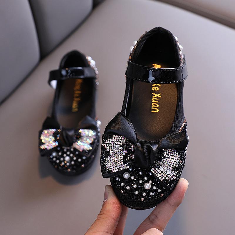 Girl's Bowknot  Sequins Dance Shoes
