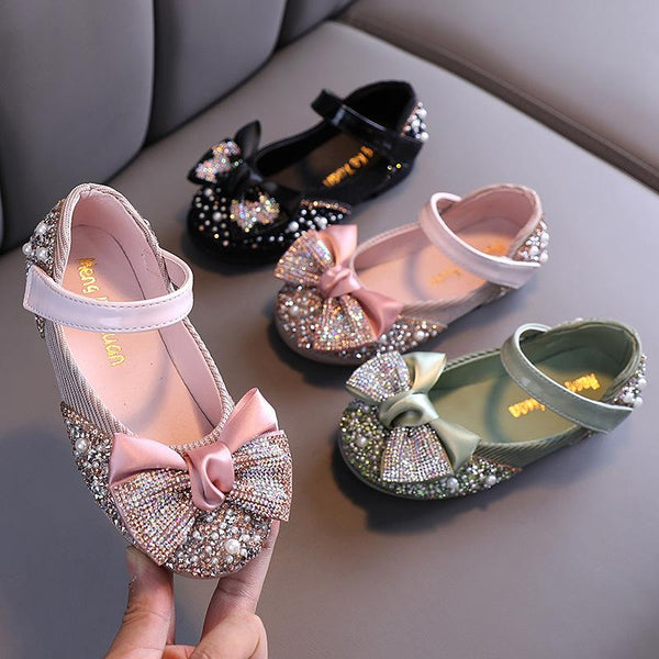Girl's Bowknot  Sequins Dance Shoes