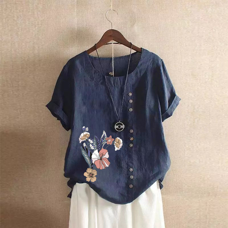 Loose Plus Size Printed Tshirts