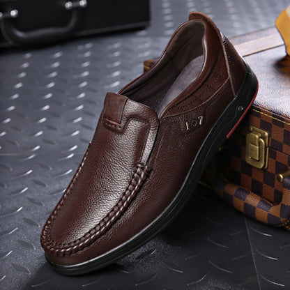 Mens Casual Genuine Leather Soft Insole  Business Loafers
