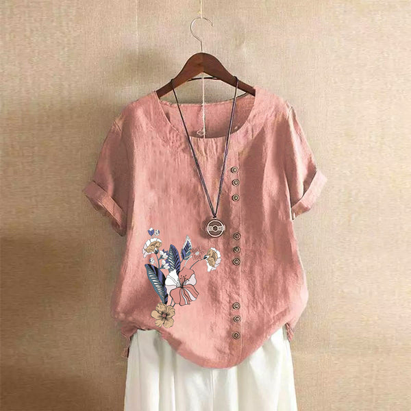 Loose Plus Size Printed Tshirts
