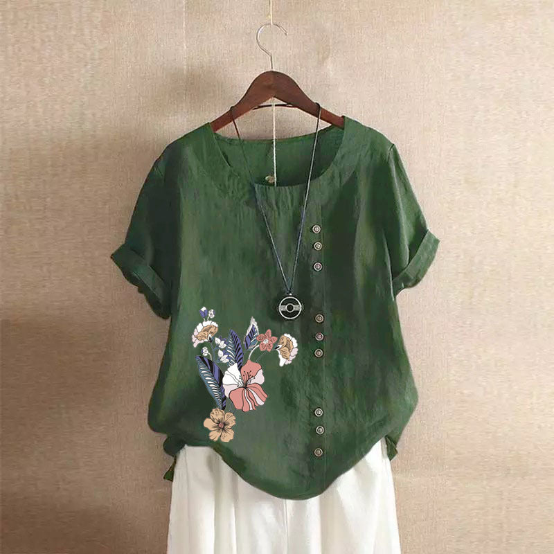 Loose Plus Size Printed Tshirts