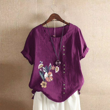 Loose Plus Size Printed Tshirts