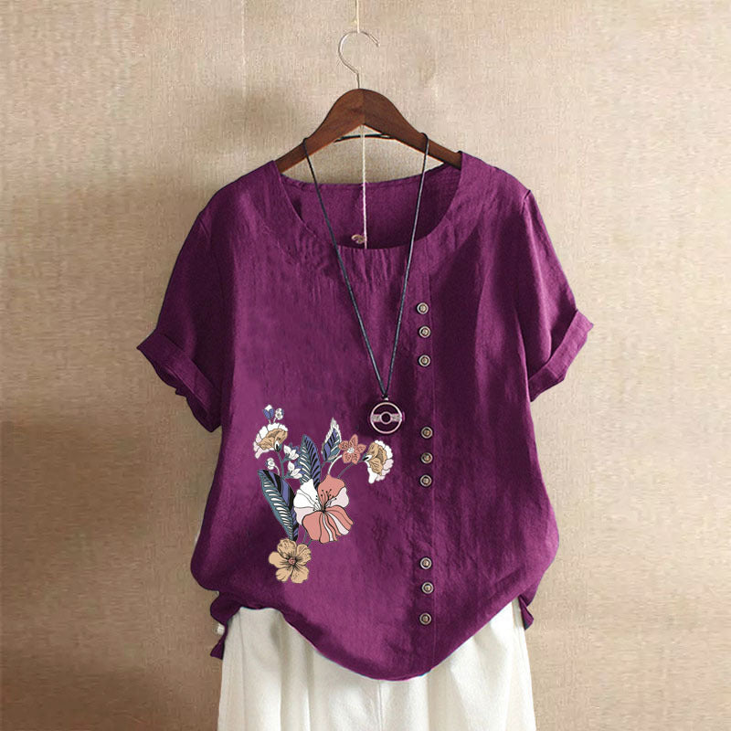 Loose Plus Size Printed Tshirts