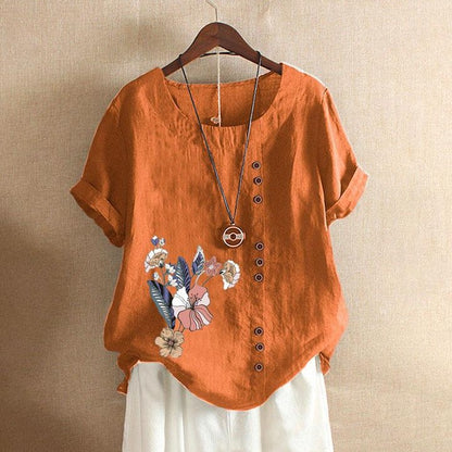 Loose Plus Size Printed Tshirts