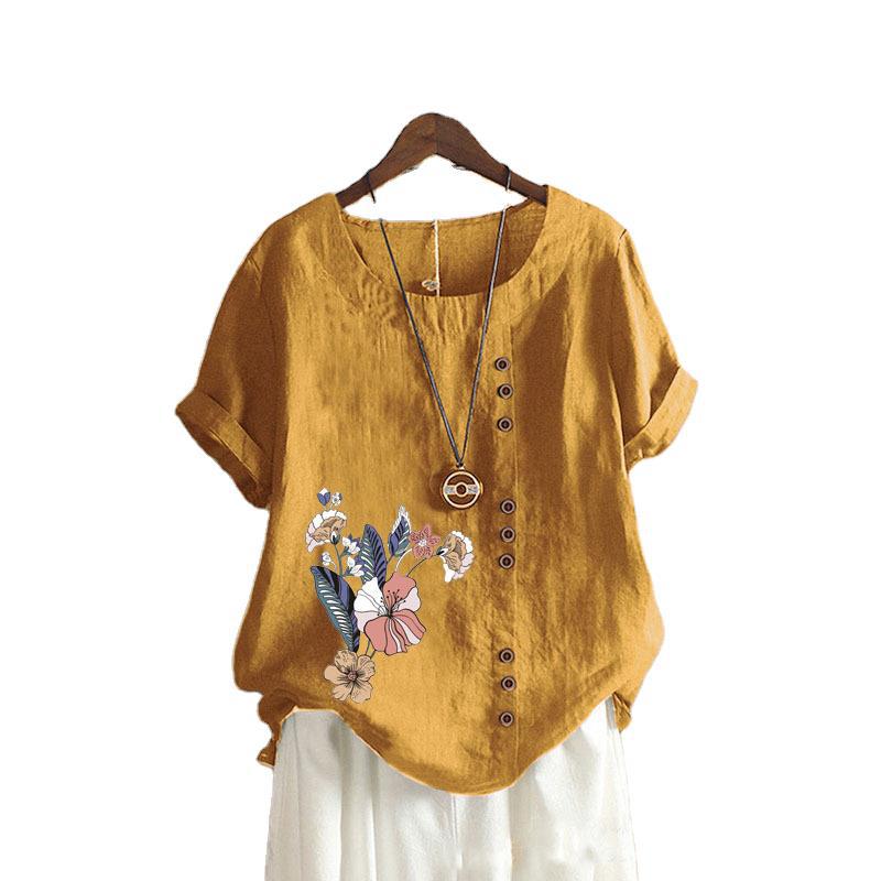 Loose Plus Size Printed Tshirts