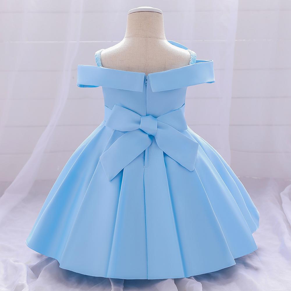Elegant Girl's Butterfly Bow Fluffy Princess Dress
