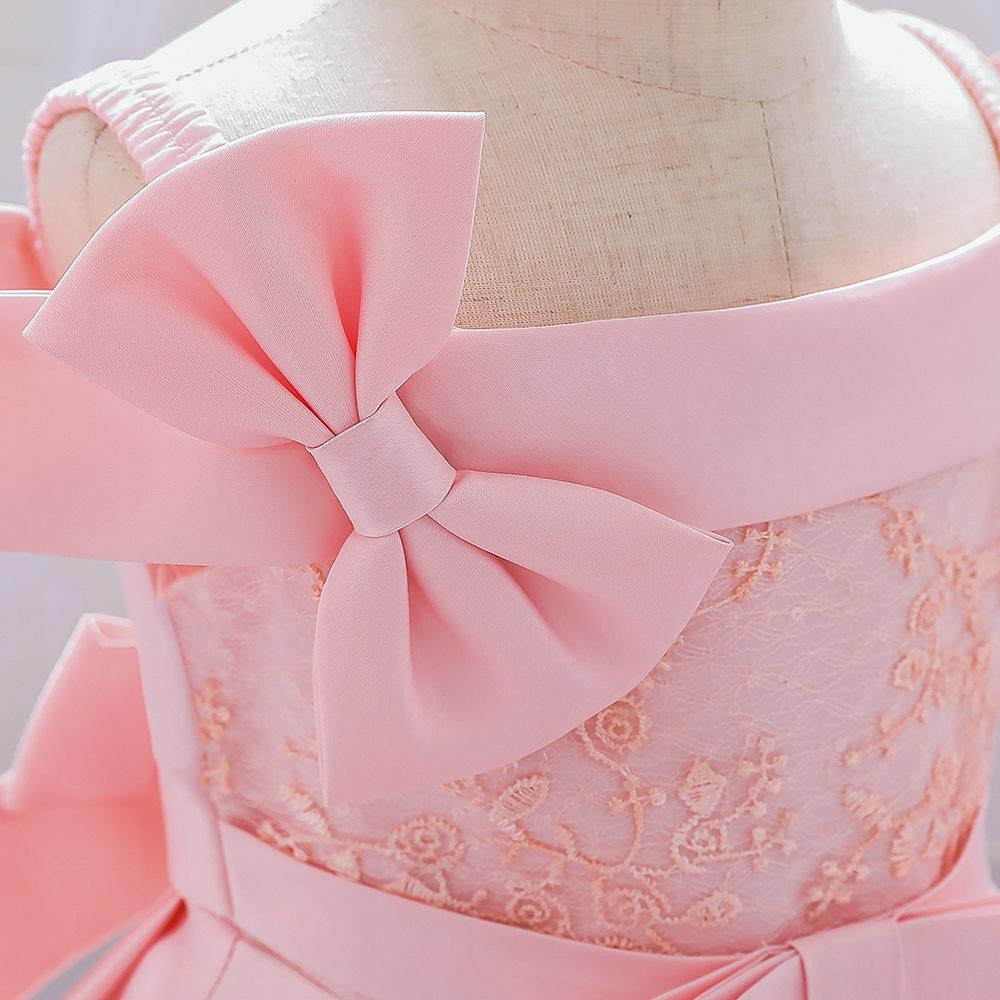 Elegant Girl's Butterfly Bow Fluffy Princess Dress