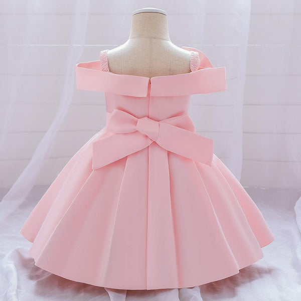Elegant Girl's Butterfly Bow Fluffy Princess Dress