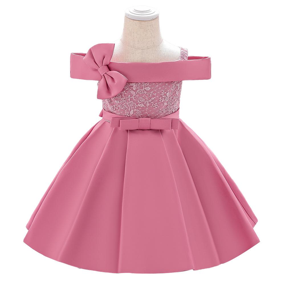 Elegant Girl's Butterfly Bow Fluffy Princess Dress