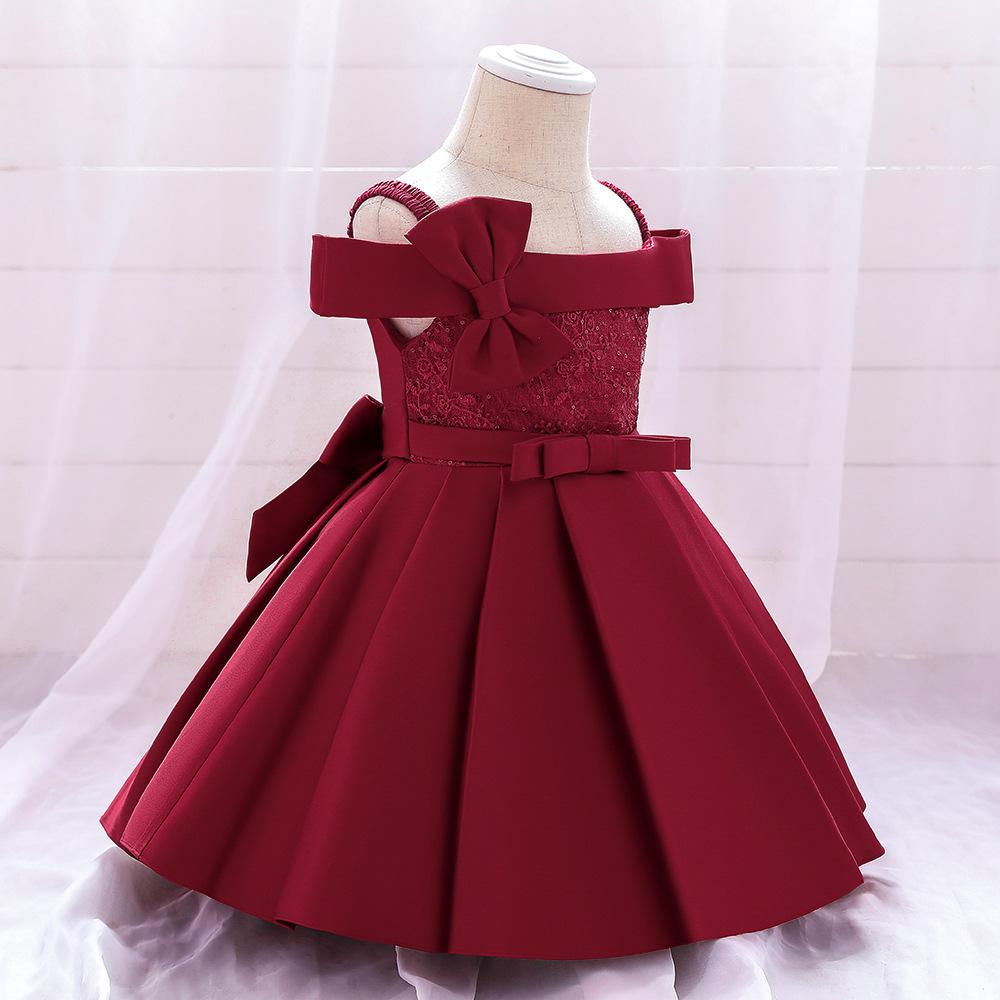 Elegant Girl's Butterfly Bow Fluffy Princess Dress