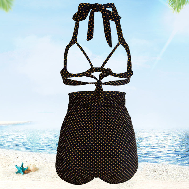 Polka Dot High Waist Bikini Suit