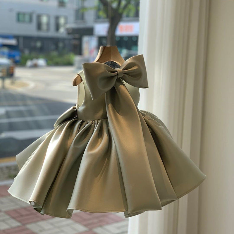 Elegant Bow Birthday Dress