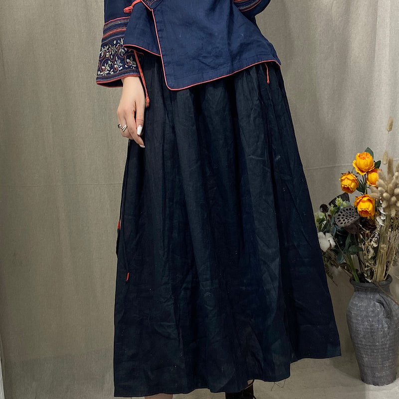 Retro Soft Linen Skirt