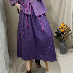 Retro Soft Linen Skirt