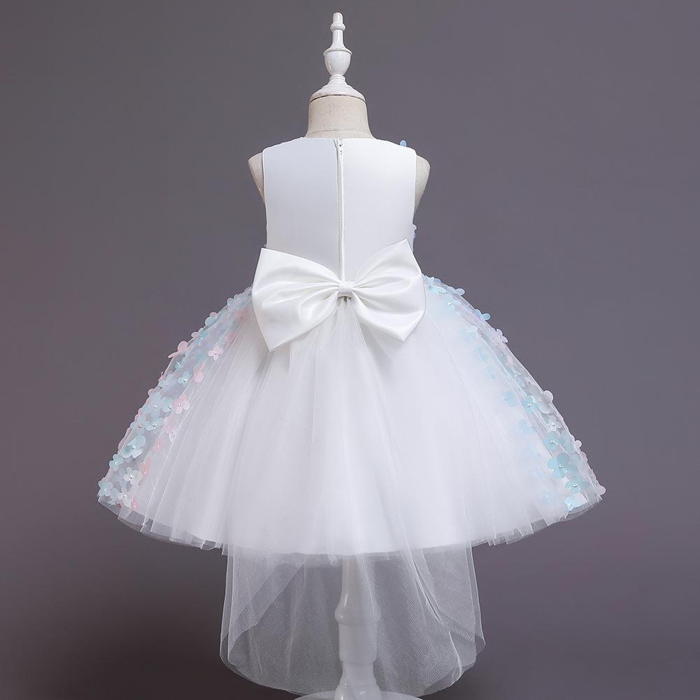 Sweet Girls Applique Princess Birthday Fluffy Dress