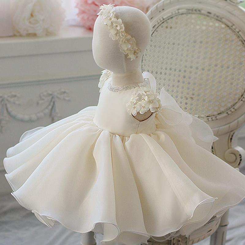 Lovely Baby Girls Lace Flowers Princess Dress