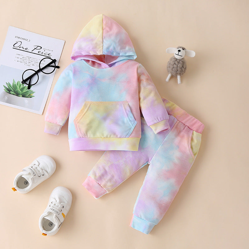 Children's Tie-dye Two-piece Suit