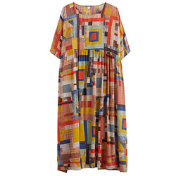 Summer Retro Ethnic Print Dress