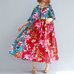 Ethnic Style Plus Size Loose Dress