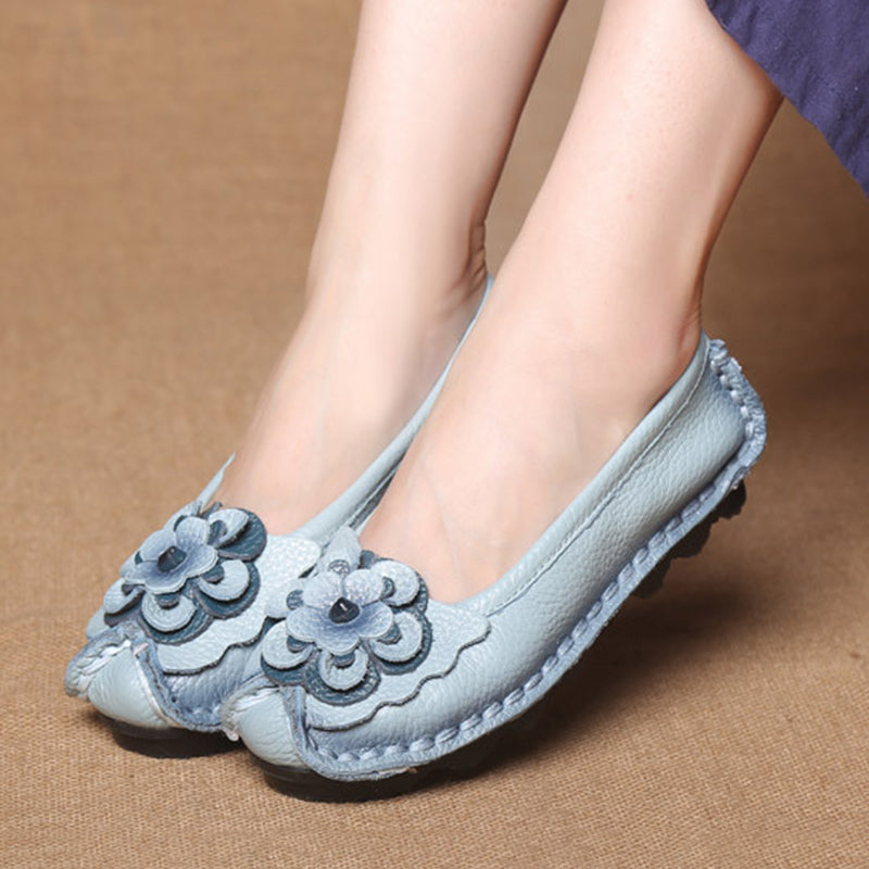 Handmade Soft Sole Casual Flower Flat Shoes