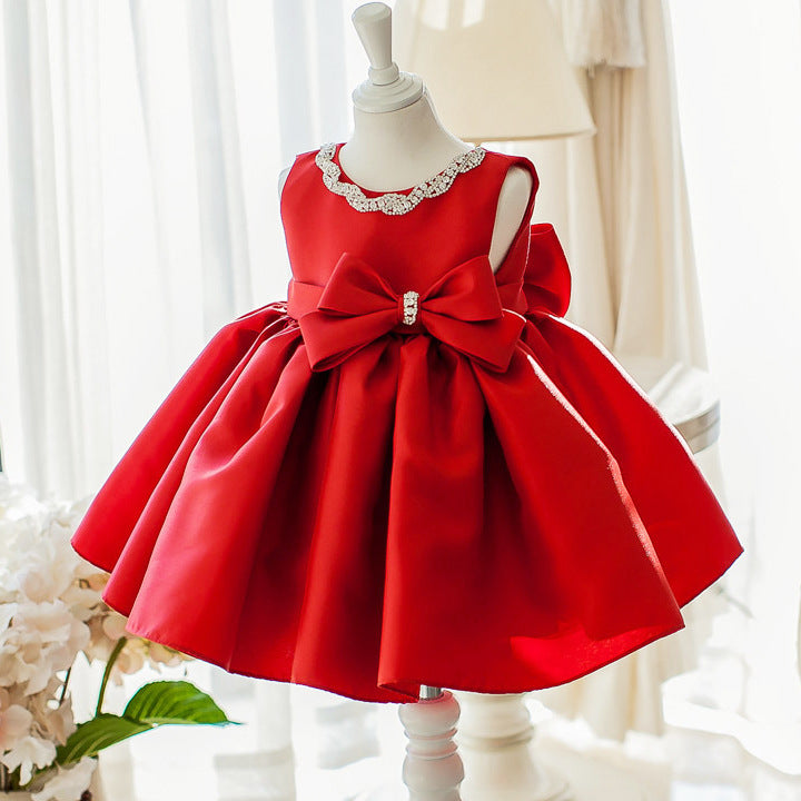 Bowknot Girl Princess Dress