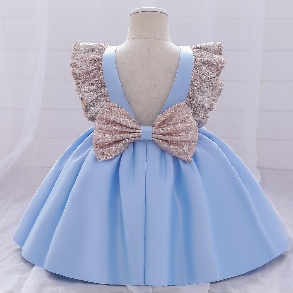 Summer Baby Girls Cute Bow Fluffy  Dress
