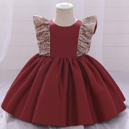 Summer Baby Girls Cute Bow Fluffy  Dress