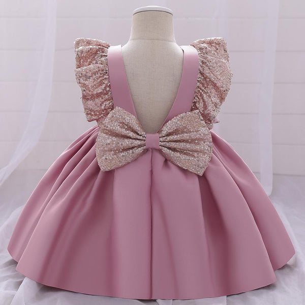 Summer Baby Girls Cute Bow Fluffy  Dress