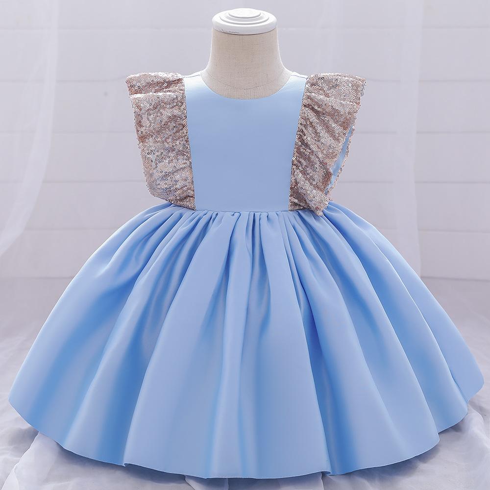 Summer Baby Girls Cute Bow Fluffy  Dress