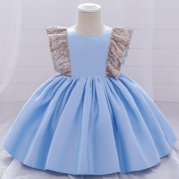 Summer Baby Girls Cute Bow Fluffy  Dress