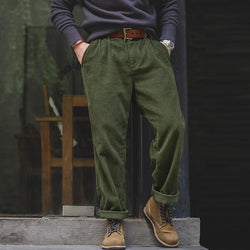 Winter Retro Plus Velvet Corduroy Pants