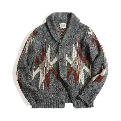 Retro Indian Navajo Cardigan Sweater Coat