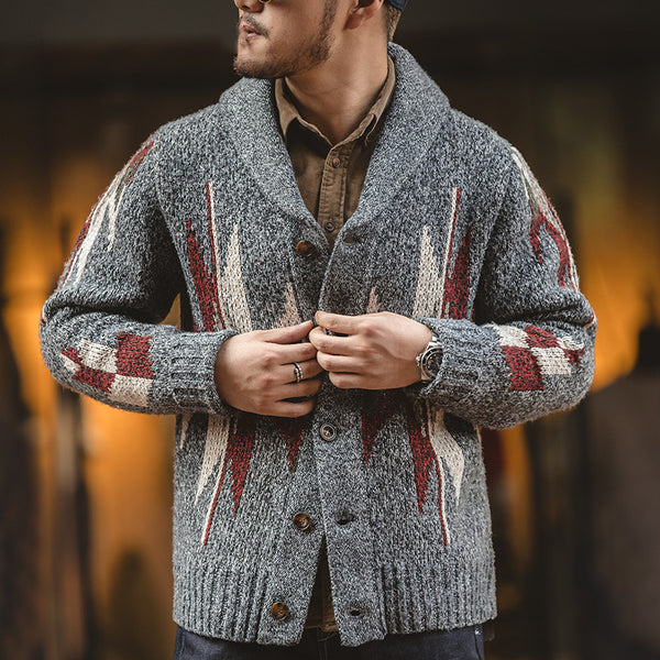 Retro Indian Navajo Cardigan Sweater Coat