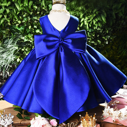 Retro Elegant Girls Puffy Princess Dress