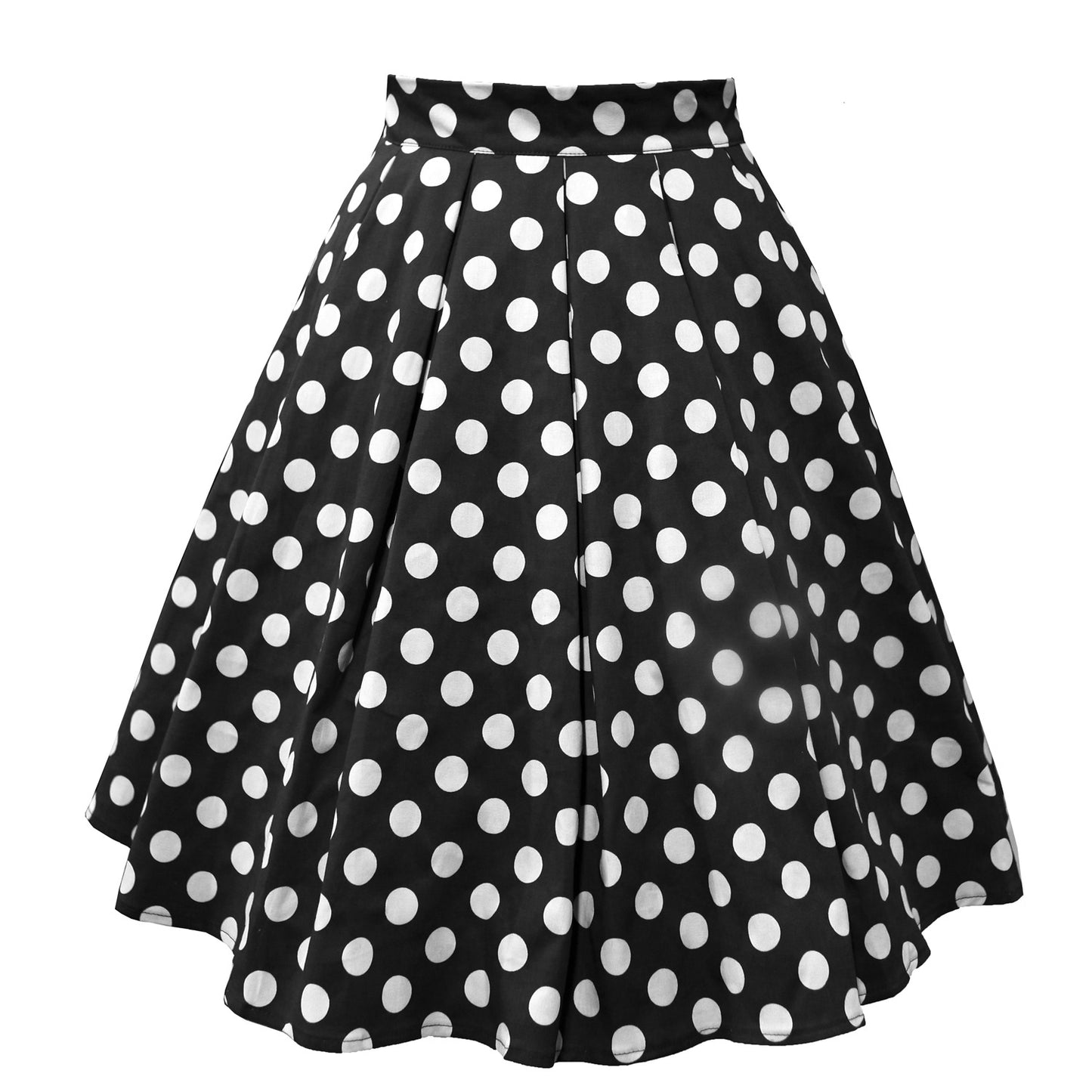 Vintage Print A-line Pleated Skirt