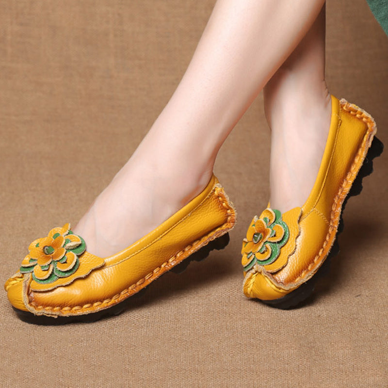 Handmade Soft Sole Casual Flower Flat Shoes