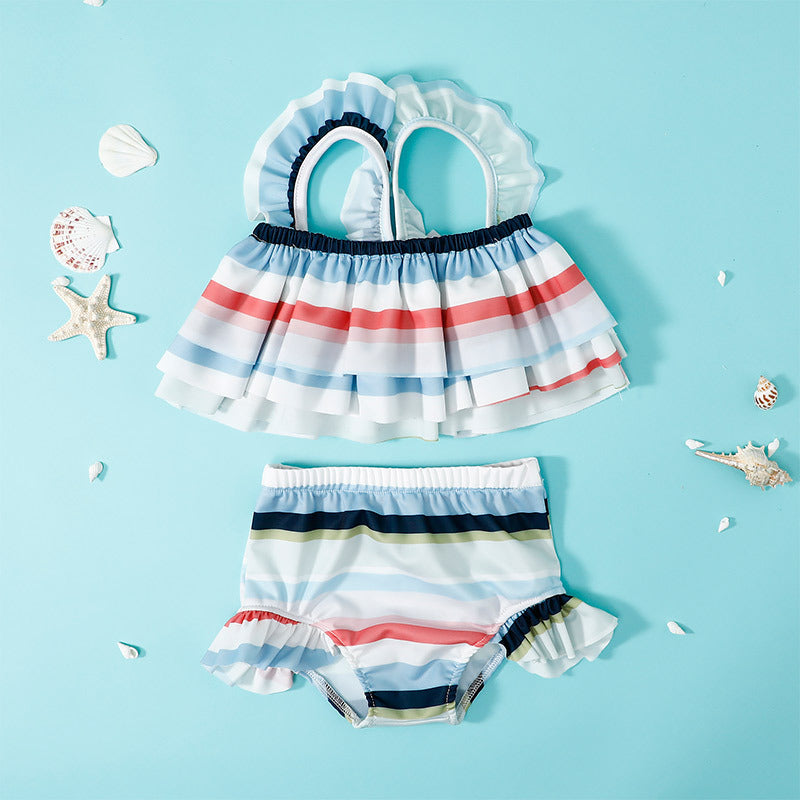 Girls Cute Printed Swimsuit