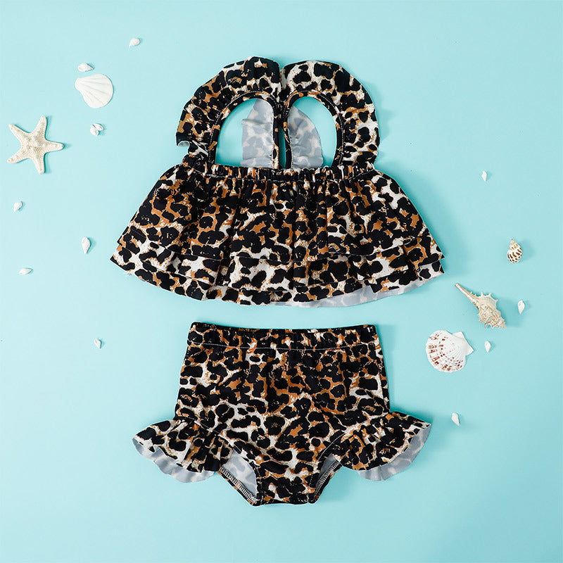 Girls Cute Printed Swimsuit