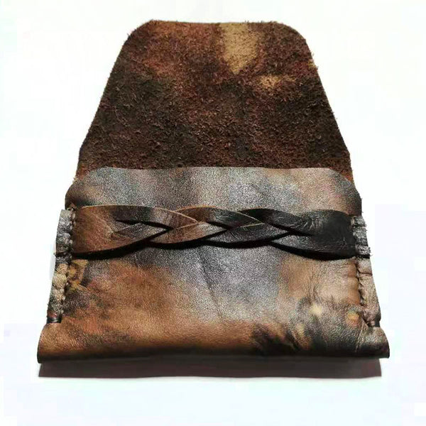 Handmade Cowhide Change Card Case Retro Wallet