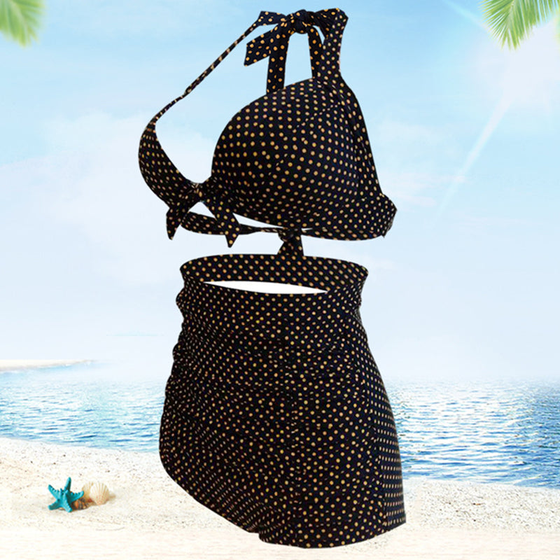 Polka Dot High Waist Bikini Suit