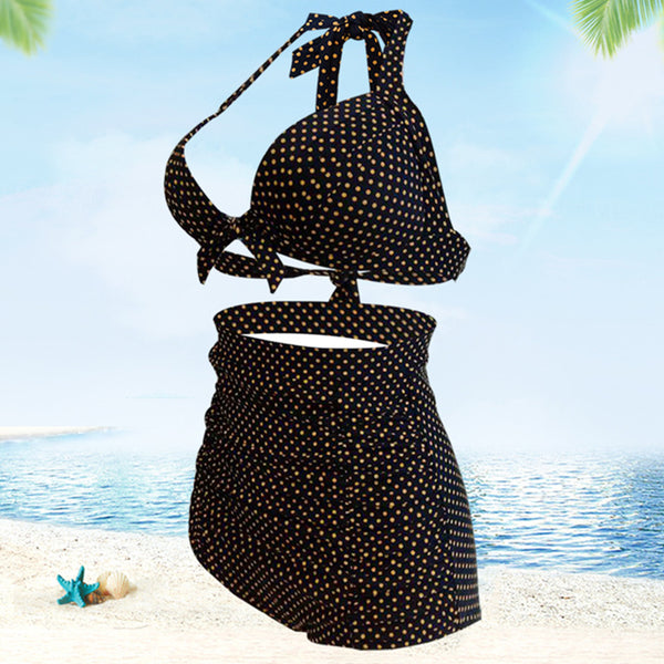 Polka Dot High Waist Bikini Suit