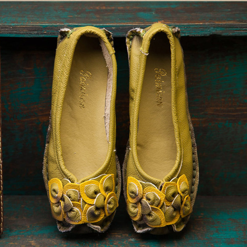 Ethnic Style Comfortable Flower Flat Shoes