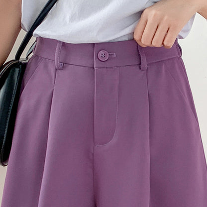 Loose Straight-leg Suit Shorts