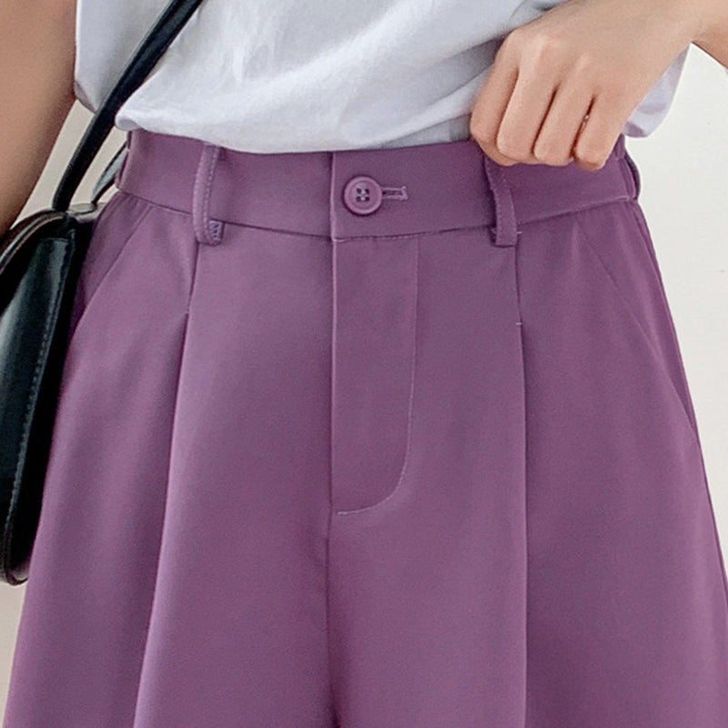 Loose Straight-leg Suit Shorts