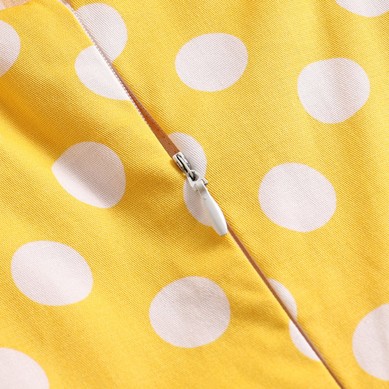 1950S Retro Polka Dot Midi Dress