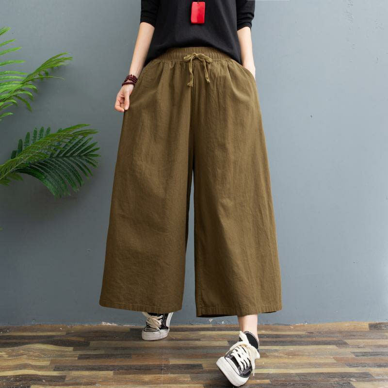 Linen Loose Wide-leg Pants