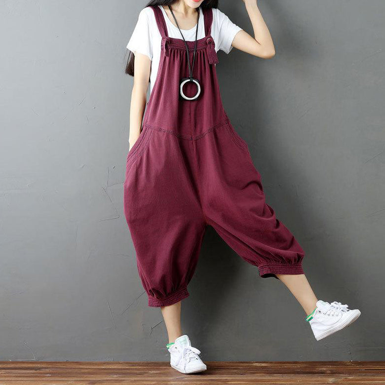 Denim Loose Overalls