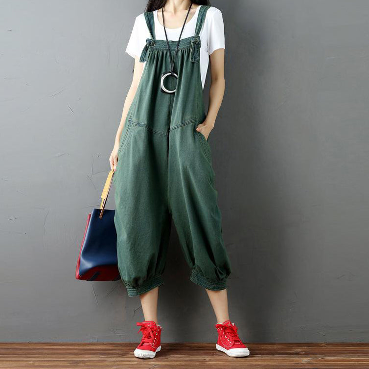 Denim Loose Overalls