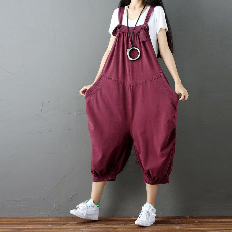 Denim Loose Overalls